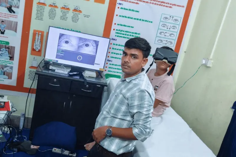 VNG test procedure for vertigo at Mom's Care Patna
